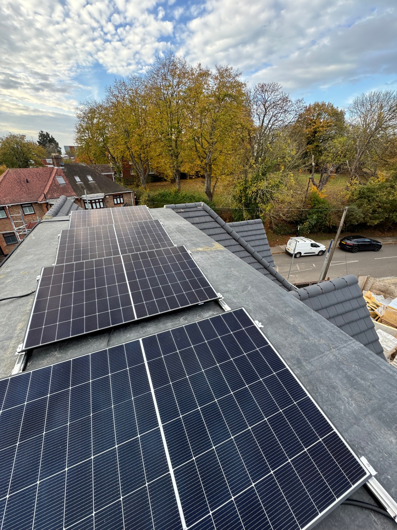 Rooftop solar array installed in London. — solar PV installation in London by Solid Electrical