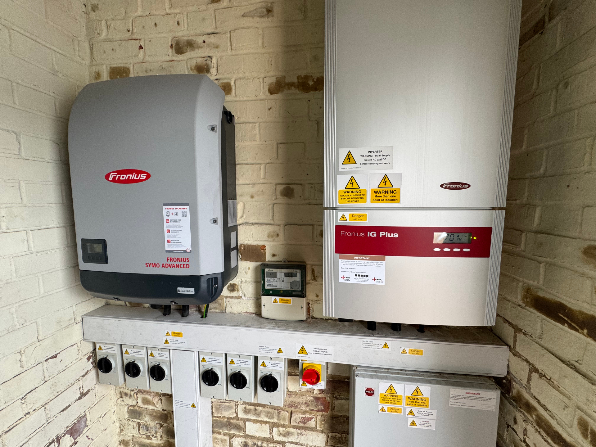 Fronius Symo Advanced and IG Plus inverter installation. — solar PV installation in South London by Solid Electrical
